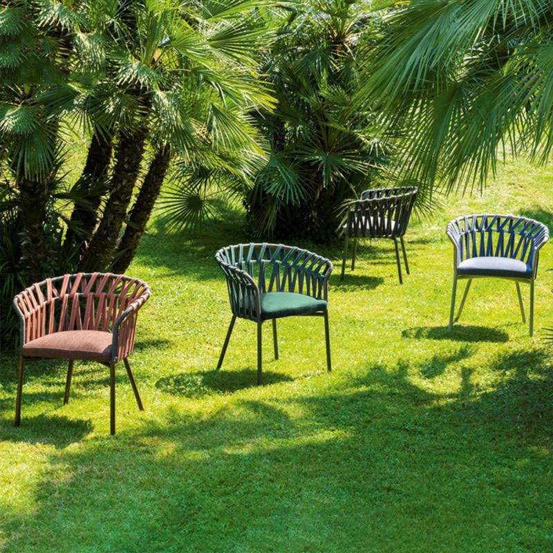 户外休闲餐桌椅组合室外露台岩板桌子庭院藤椅阳光房别墅藤编家具