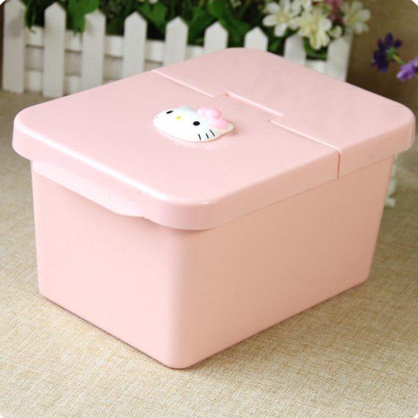 卡通可爱米缸家用装米桶小号5-10斤带盖桶储米箱小型翻盖神器粉色