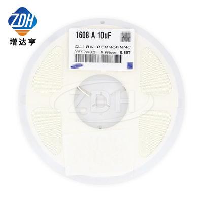 贴片陶瓷电容16080603106M10UF16VX5R20%CL10A106MO8NNNC
