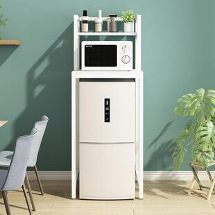 冰箱上方置物架小架子迷你小型冰柜顶部空间落地夹缝收纳架