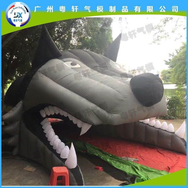 充气狼服玩偶节日派对表演道具气模卡通扮演动物模型户外场地游乐