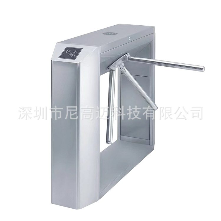 尼高迈供应电控桥式三辊闸手推半自动刷卡考勤人行挡闸机双向旋转