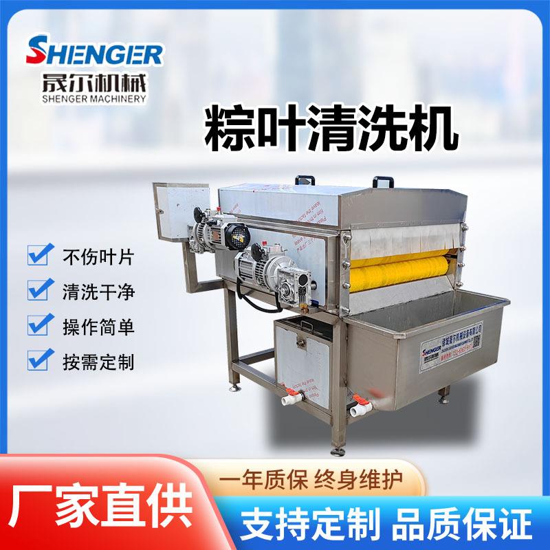 粽叶清洗机平行毛辊新鲜箬竹叶清洗机器连续式荷叶清洗机不伤叶子