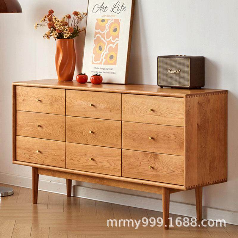 北美黑胡桃木九斗柜收纳柜樱桃木全实木抽屉床尾柜多功能储物柜,纺织面料/辅料/配套,纺织机械配件,淘宝优惠券,粉丝福利购,淘宝优惠卷