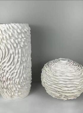 ABHOUSE美式法式出口复古青花瓷简奢陶瓷立体花朵墙饰组合壁挂