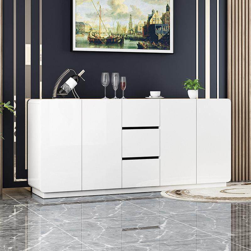 简约现代客厅餐边柜白色烤漆靠墙厨房餐具收纳柜多功能厨房碗柜子,收纳整理,烫衣板及配件,淘宝优惠券,粉丝福利购,淘宝优惠卷