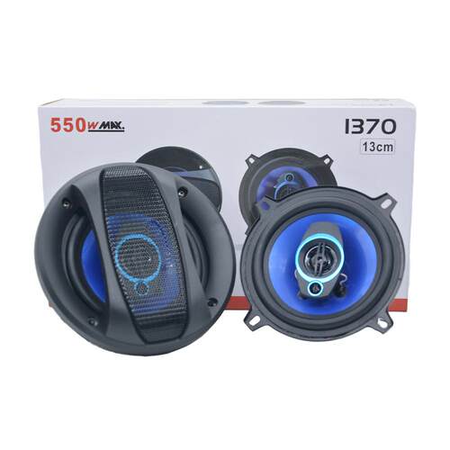 新款5寸1370蓝色盘汽车改装同轴喇叭车载音响全音喇叭