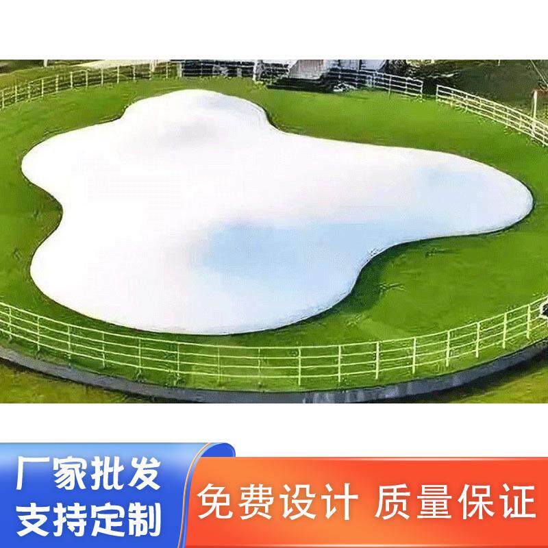 景区充气大蹦床亲子农场充气蹦蹦云彩虹弹跳床充气包