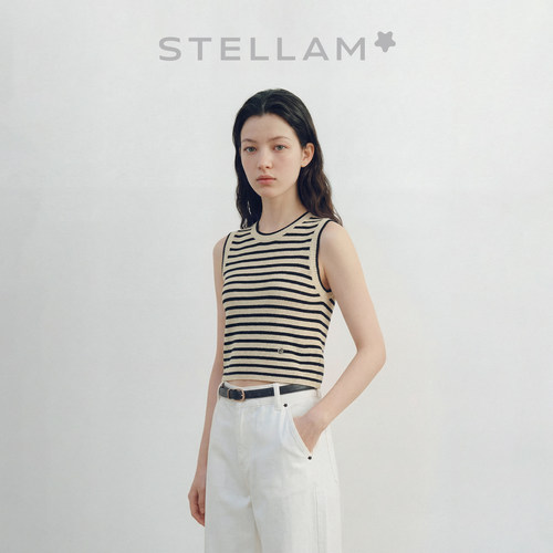 STELLAM|条纹针织背心
