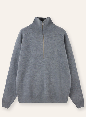 STELLAM女装羊毛半拉鏈毛衣