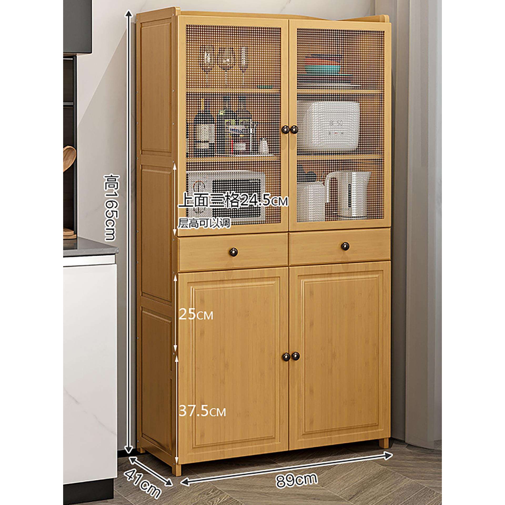 实木餐边柜简约碗柜家用厨房老式菜柜碗橱靠墙大容量茶水储物柜子