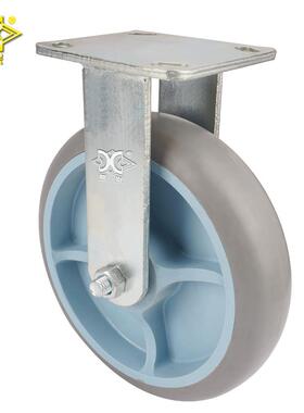 新兴重型8寸TPR脚轮定轮/动边刹房口车行李手推车轮静音