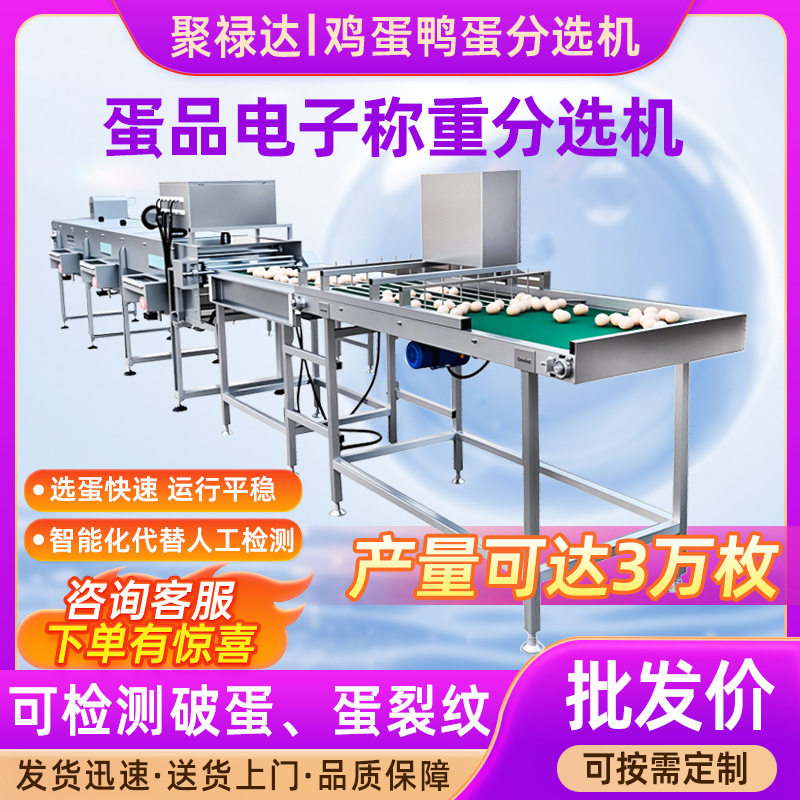 鸡蛋电子分选设备厂家大型鸭蛋裂纹挑选机多排蛋品分选机设备