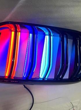 适用于20-21款3系发光中网三色格栅G20G28/5系G30G38LED带灯中网