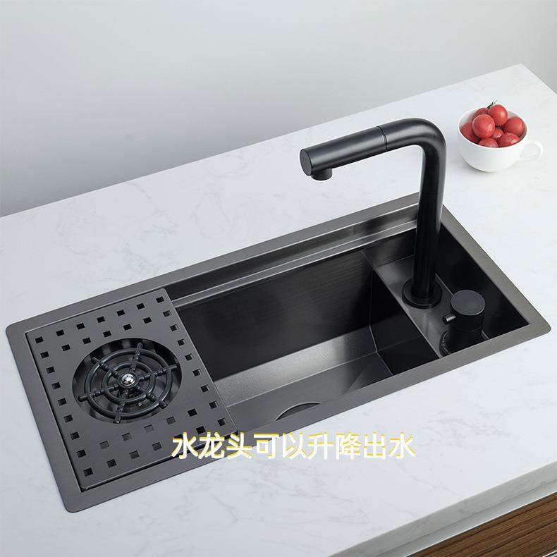 隐形水槽洗杯器水池隐藏式吧台中岛台单槽茶水间台中盆细长窄边槽,智能设备,其他智能设备,淘宝优惠券,粉丝福利购,淘宝优惠卷