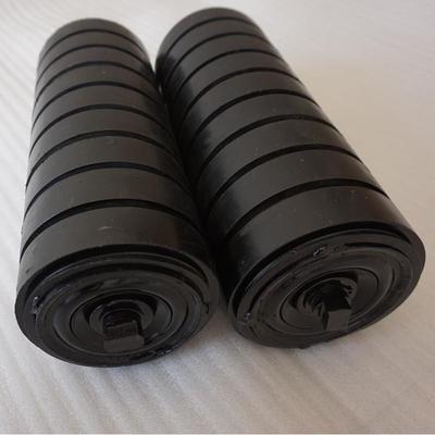 保定华运CEMA标准包胶缓冲托辊，胶圈托辊