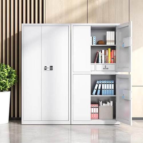 指纹电子保密柜钢制密码文件柜办公室财务档案柜国保锁加厚资料柜