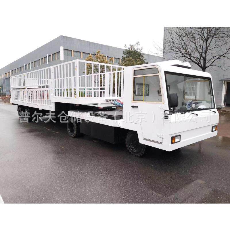 电动牵引车电瓶四轮平板搬运周转车厂区仓库物流倒货车自卸拉货拖