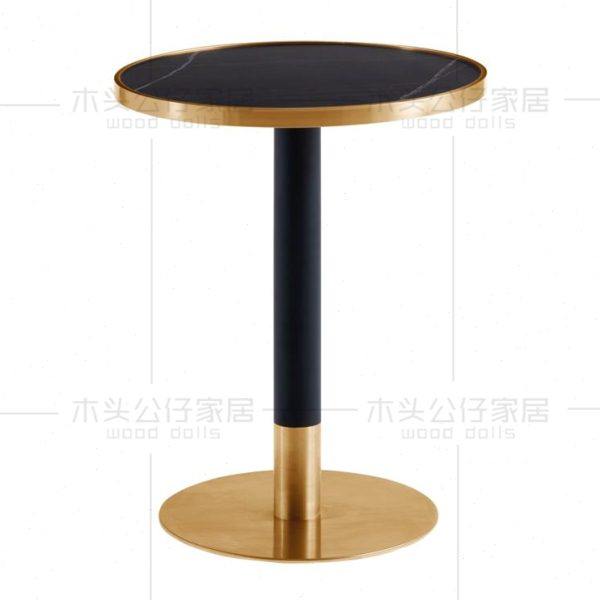 极简轻奢岩板碳素不锈钢脚洽谈桌休闲接待圆桌4S店售楼部酒店大堂,商业/办公家具,商用休息区家具,淘宝优惠券,粉丝福利购,淘宝优惠卷