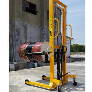 电动型油桶搬运车脚踏式钢制油桶装运车手推式塑料桶堆高车
