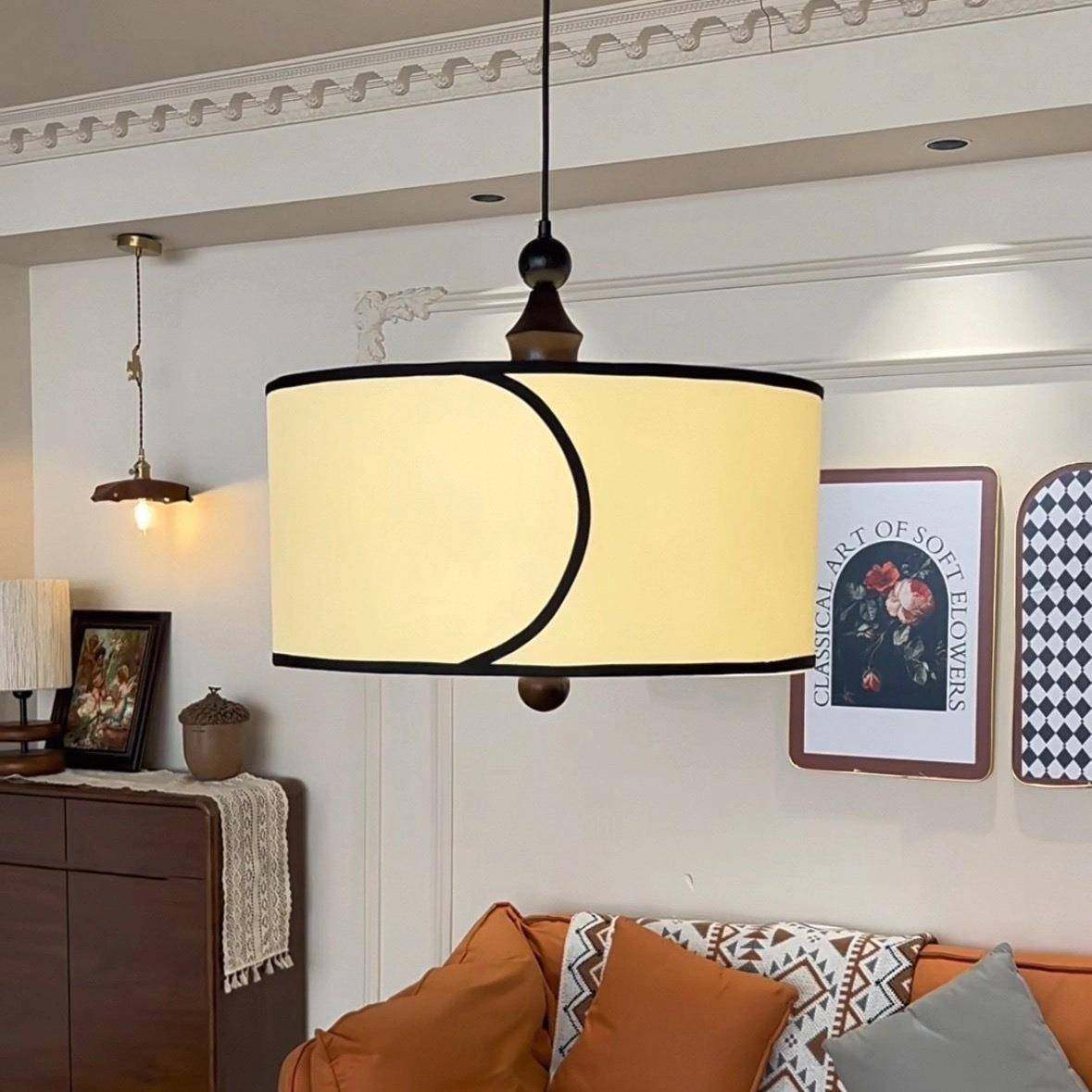 法式实木吊灯饰中古风卧室儿童房创意立体刺绣吊灯南洋风布艺吊灯