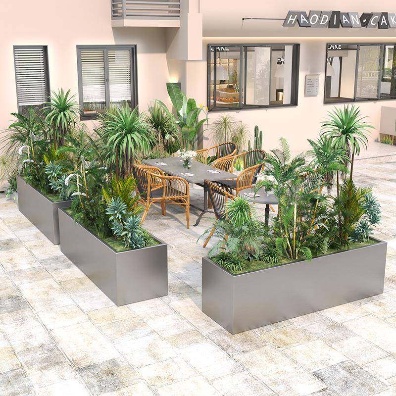户外不锈钢花箱组合商业街外摆成品花槽长方形隔断铁艺花盆花槽,机械设备,其他机械设备,淘宝优惠券,粉丝福利购,淘宝优惠卷