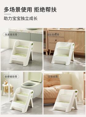 比儿童洗树漱台踩凳凳阶凳哈垫凳宝脚宝洗脸洗手刷牙洗IWG脸折叠