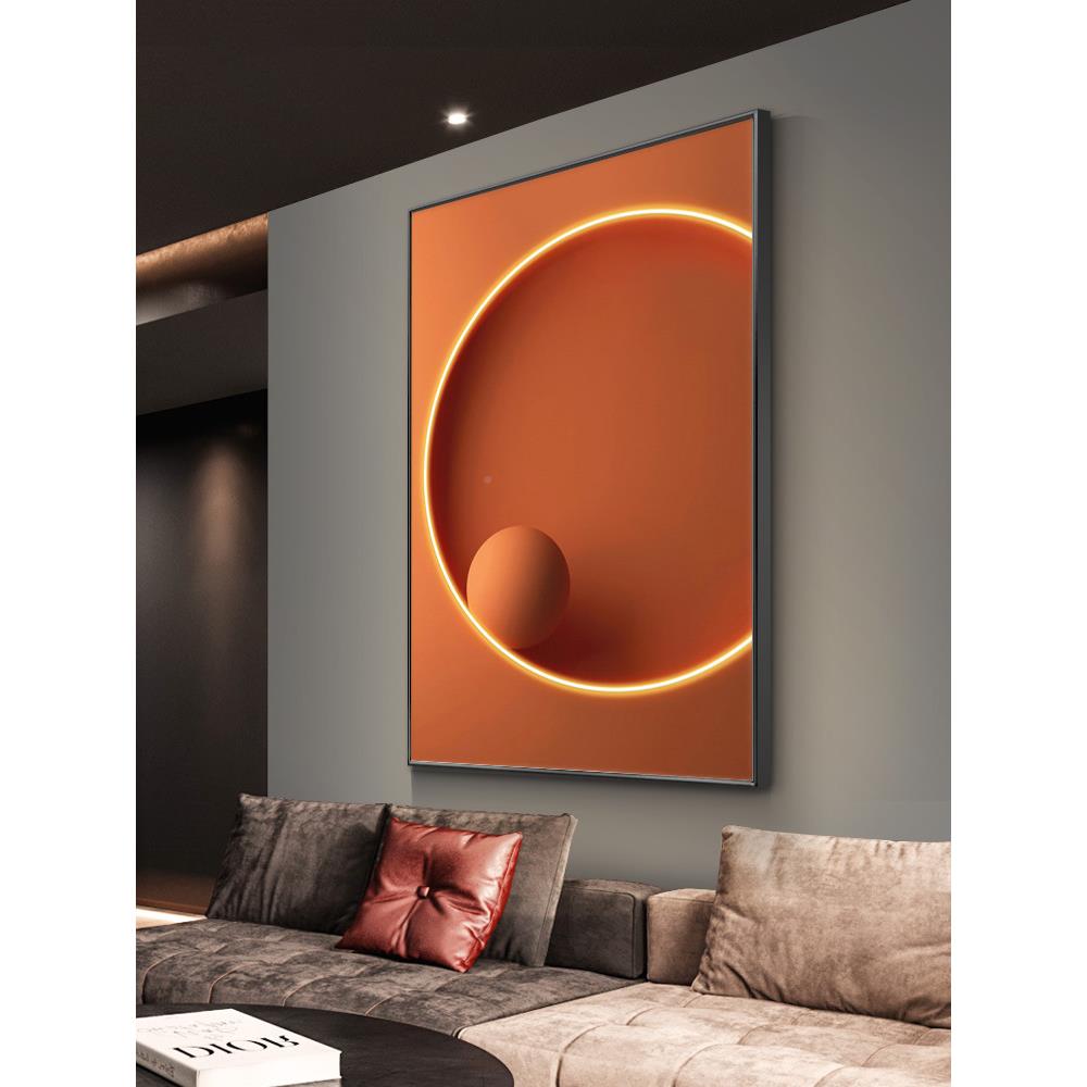 字母空间现代约客厅装饰入画轻e奢几何壁QX202211画户简玄关ld灯