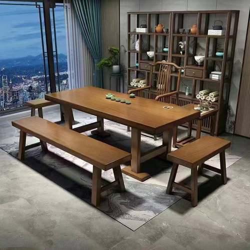 实几木大板茶桌组合ZCY茶一体一整套装办公室泡茶简约茶中式台椅