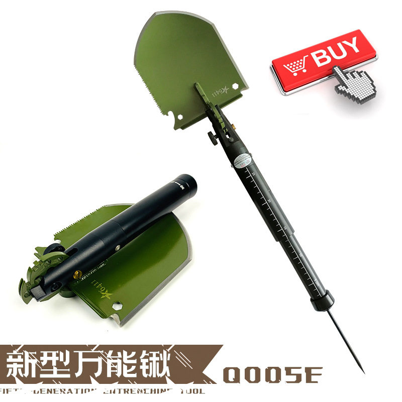 6411工厂Q5E多功能铲伸缩铲户外工兵铲子中国野营车载钢铁锹