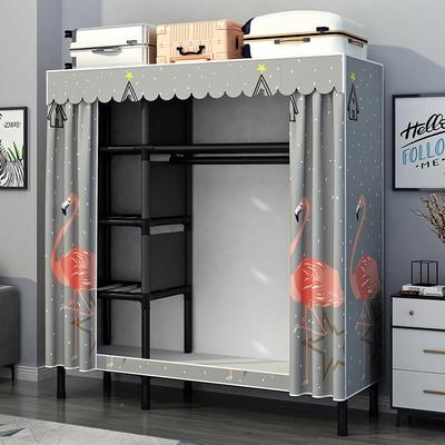 布架衣柜家用简易衣柜DOX卧室钢管加粗粗加租固组装出子房落地收