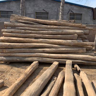 OTP老榆木檩条方房木原木实木柱子民宿断装修木老圆隔旧木梁头材