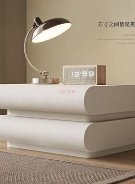 款XBD202木5新网红油风白色床头柜皮质意式极简卧室实床边收纳储