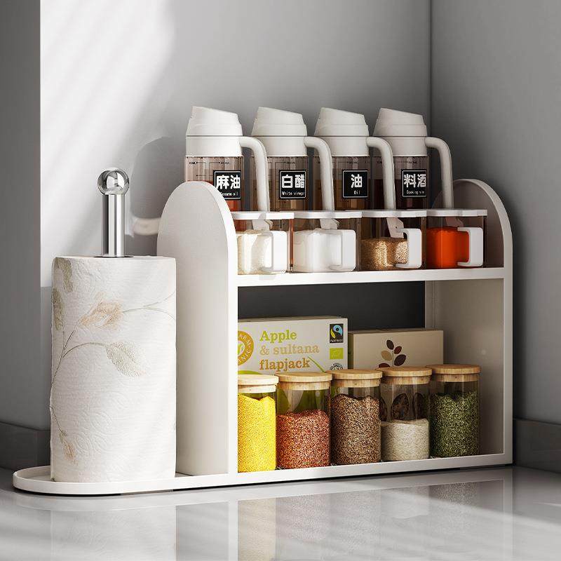 球厨房式纸巾架立免打孔卷纸保鲜膜纳架球调135料柜置物收架