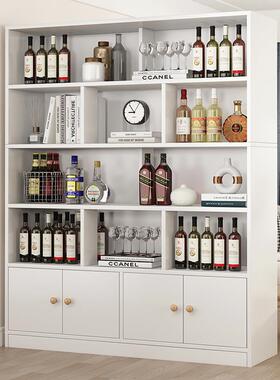 酒柜现玄代UIU简约落酒架地式餐厅店展示柜关柜饭轻奢一体靠墙储