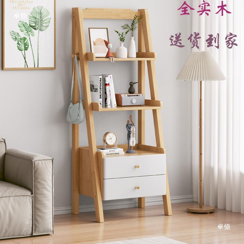 室落全实床头柜书架子XGE家用卧房间阅读展示客厅储物收纳置物木