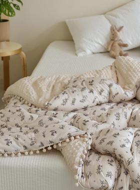 025新款床单被套LZP床上用品A类针织棉球系列2球豆冬被被子豆被芯