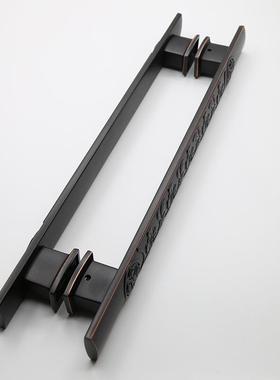 装木门玻璃门大拉手KT手对V酒店别墅欧式UDI仿古黑色明装大门把实