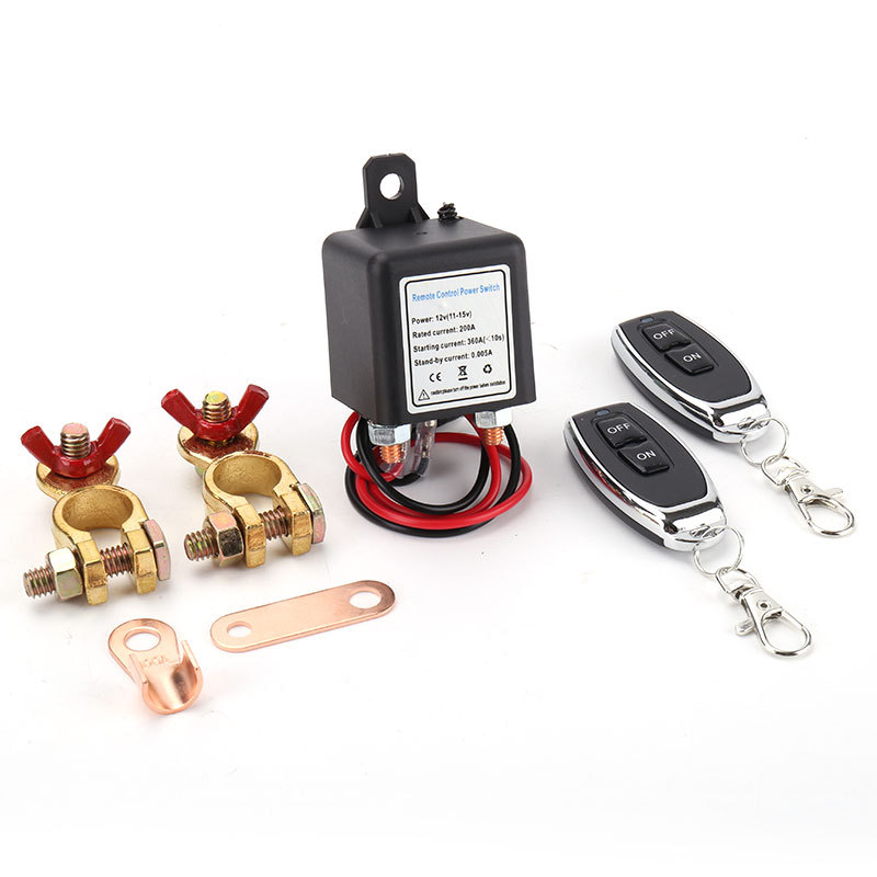 200A 12V24V汽车电瓶防漏电跑电继电器车用遥控断电开关