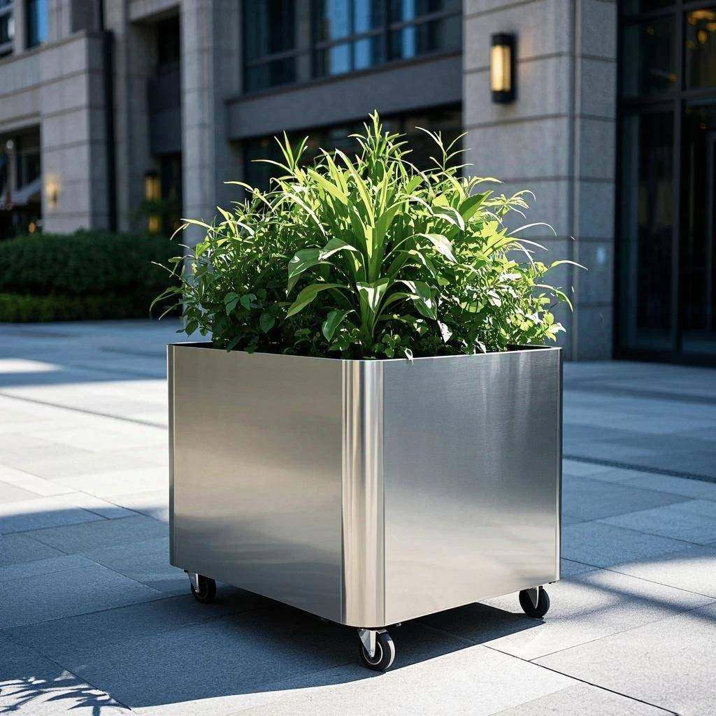 户外304不箱锈钢花059盆花组合属花槽金坛隔断广花场池长正方形花