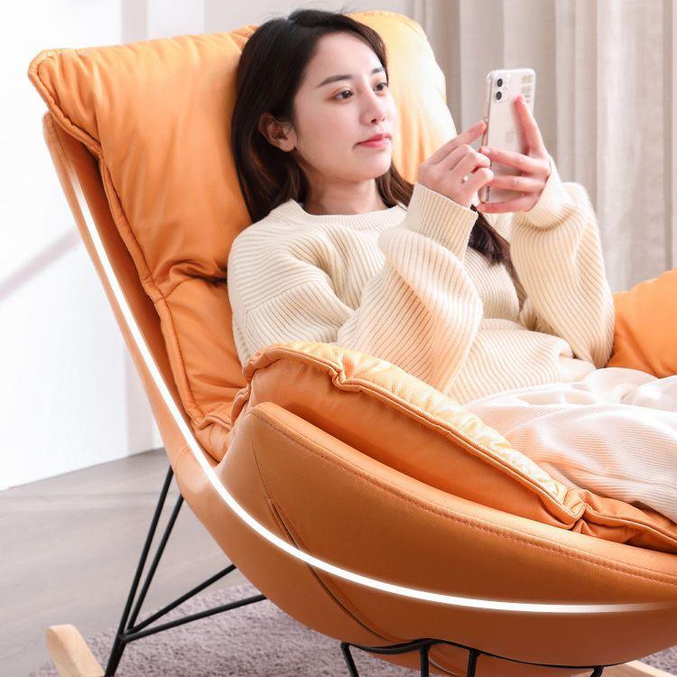 大【√实体店款躺】超款千鸟摇椅成人摇客厅网红科技MGV布椅龙虾