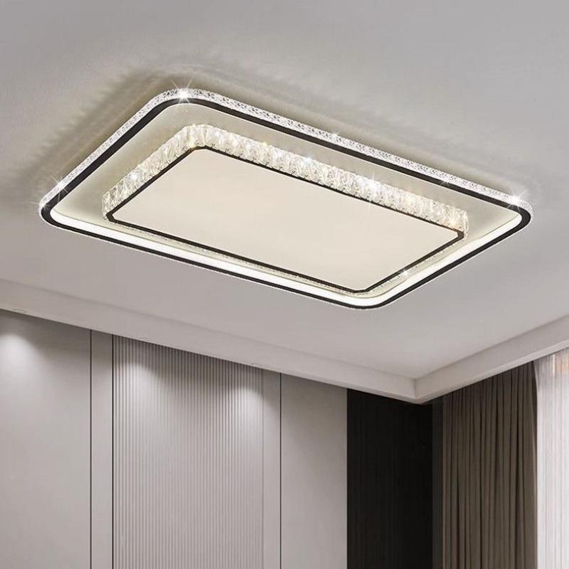 1749led水晶具灯轻奢大气客厅灯简顶约现代长方形卧室灯餐厅吸灯