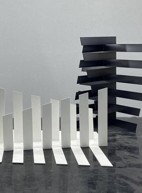 象金属抽百叶件齿状现代家居客摆厅玄关书房样板房软装工艺IQS品