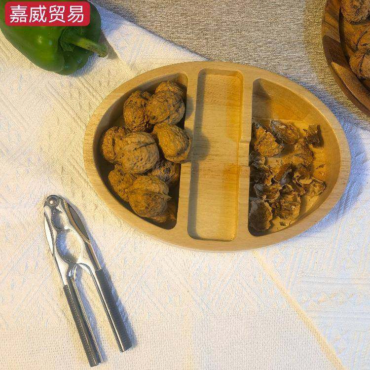 桃夹套核装夹核桃盘核桃钳开核桃盘工具实木托多002功能托盘坚果