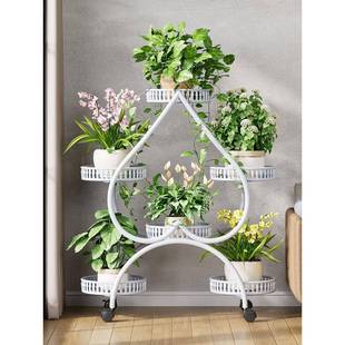 花架子厅落地5式置客物架阳台铁艺52522层架202新款奢花盆托架放