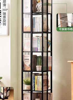 旋转书实架落地置物架书子家用储物柜儿童67671客厅展示柜架立架