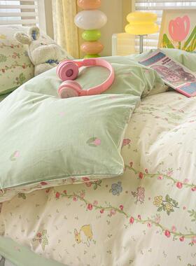 被夏季纯棉全棉套单件510×200×230田园罩床NLC品四件套被2025新