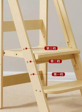 儿童洗漱脚凳宝宝洗手学塔习44999扶手站滑防阶梯儿童踩脚凳可折