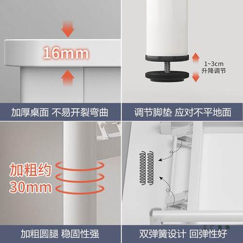 可折叠书桌家习用电脑桌式约卧台简室长方985形简易学生学写字小