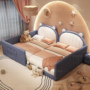 儿童男孩女孩1米ZMT5公主床1简米2小床户人型单床1.5现代约皮床